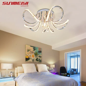 Yeni LED Tavan Işık Fikstür Çiçek Kristal Dekor plafonnier modern Ev Aydınlatma luminaria teto Yatak Odası led