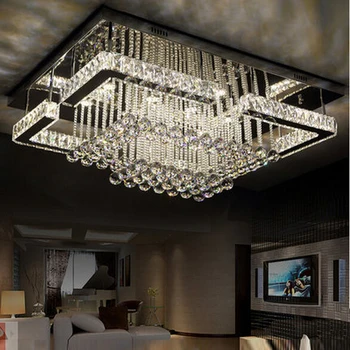 Yeni tasarım modern tavan aydınlatma lambası tavan ışık lüks kristal oturma odası için avize plafonnier LED