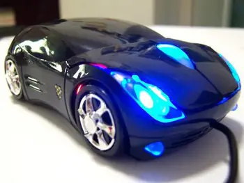 1 ADET Yeni Moda Spor Araba Şekil 2.4 GHz bilgisayar PC Dilek Nakliye için Fare Araba Mause 1600 DPİ Optik Oyun Mouse, Siyah