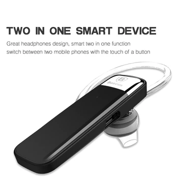 Baseus V4.İphone samsungxiaomi için Kulaklık Tek Kulak Mini Handfree Bluetooth Kulaklık 1. Stereo Kablosuz Arabada Telefon İçin Earbus