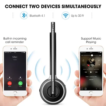 Yeni Bluetooth V4 Mpow.1. Kulaklık Kablosuz bluetooth Araç sürücüsü mikrofon ile handsfree arama Gürültü İptal kulaklık