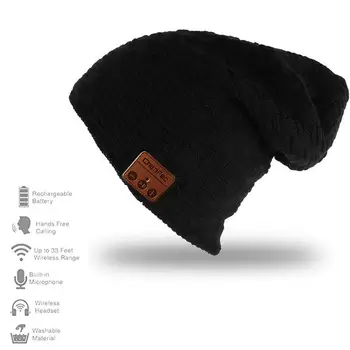Hoparlör ile popüler Müzik Moda Şapka Bluetooth Sıcak Yumuşak Kış Spor Şapka Kablosuz Bluetooth Kulaklık Akıllı Kapağı Mikrofon