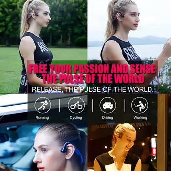 4.0 Stereo Yüksek Çözünürlüklü Kulaklık Bluetooth kemik İletimli Kulaklık LF-19 Açık su Geçirmez Spor Kulaklık Kablosuz NFC
